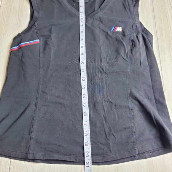 Authentic BMW M3 Racing Stripe Sleeveless Lycra Stretch V Neck Top size XL - Picture 9 of 9